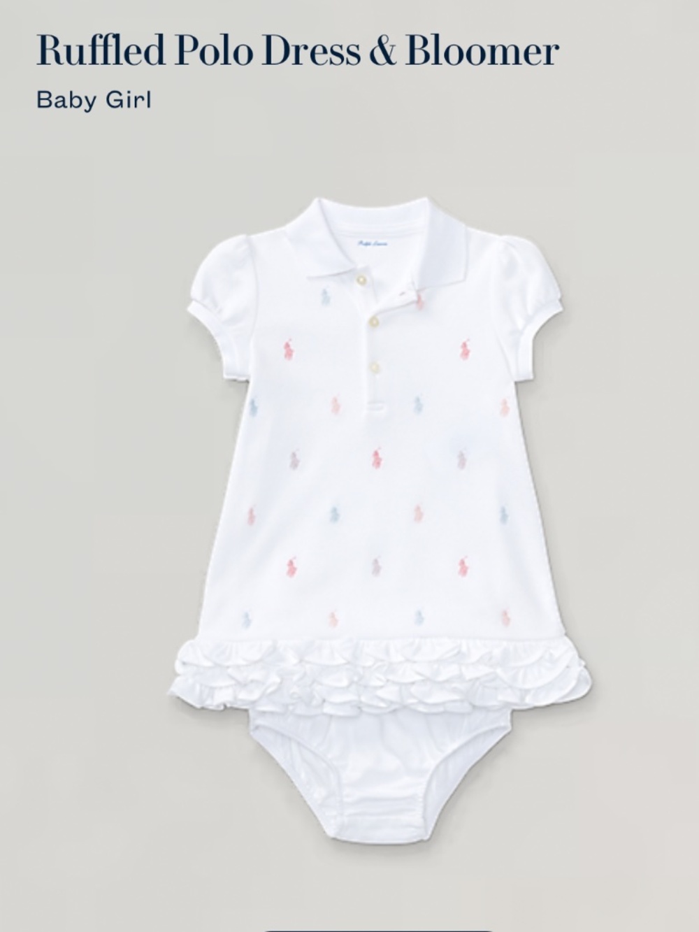 Baby Ralph Lauren dress and bloomer